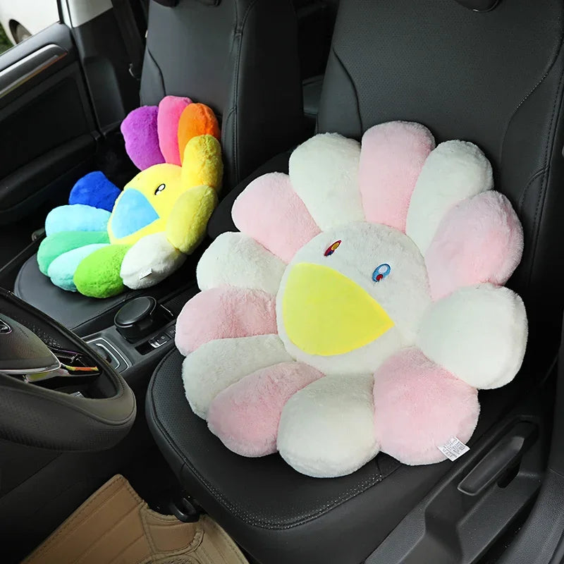 40/60cm Sunflower Plush Pillow Soft Plush Flower Pillow Plant Mat Sofa Bed Sleep Back Pillow Kawaii Room Decor Gifts