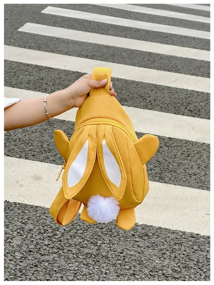 Fashion Children School Bags Bunny Portable Backpacks Kids Travel Rucksacks Cute Boys and Girls School Book Backpack Chest Bag