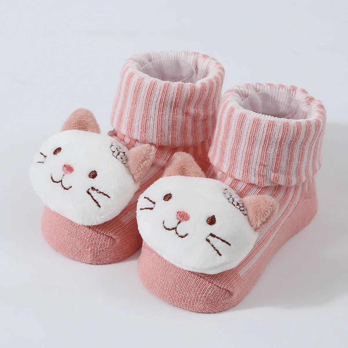 Baby Socks Spring and Autumn Soft Cotton Newborn Baby Socks in The Tube Cartoon 3D Doll Infant Boys Girls Socks 0-6 months