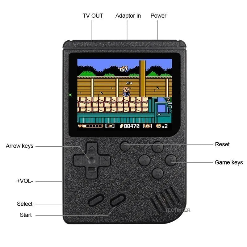 8-Bit Mini Video Game Console Built in 500 Games Retro Portable Console Handheld Game Player AV Output For Kids Gift Game Boy