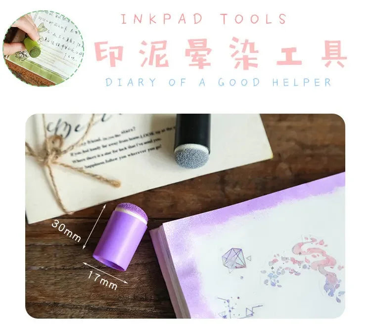 Journamm Finger Painting Kit Drawing Stencils Colorful Inkpad DIY Scrapbooking Creative Stationery Paint Tool School Supplies