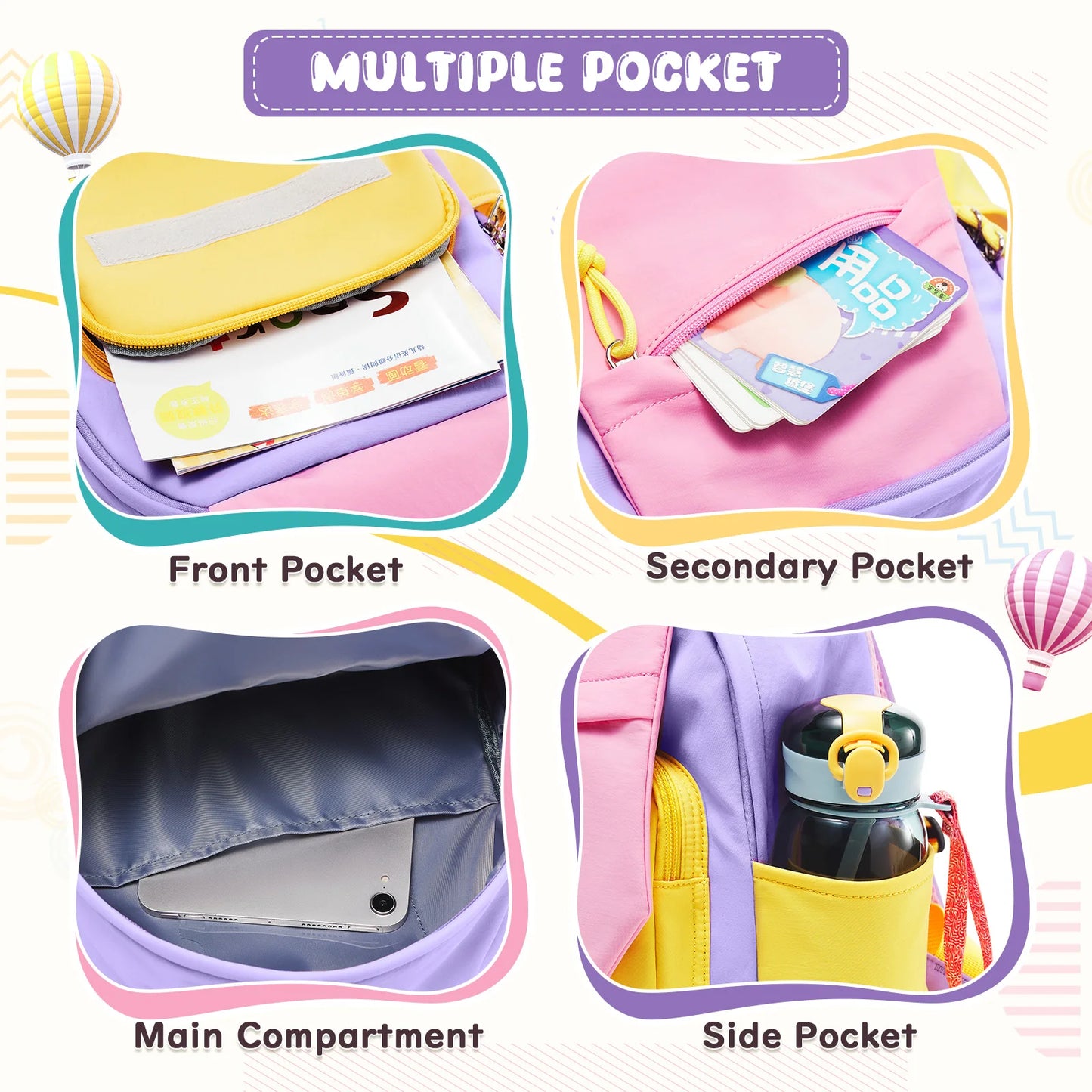 Kids Backpacks for Girls Ages 1-3/2-4, Mini Kids Backpacks, Preschool Backpacks ,Toddler Backpacks,Simple Modern schoolbag