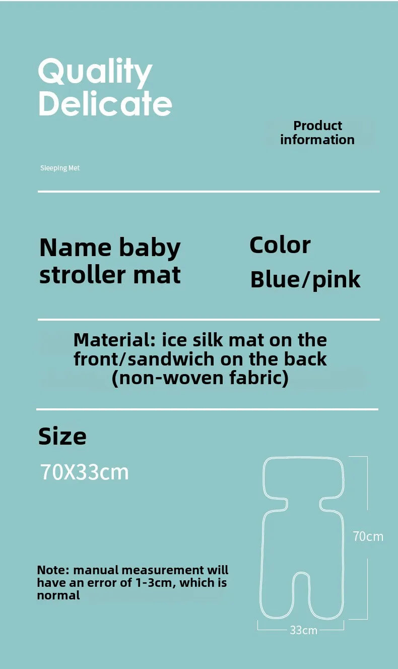 Universal Baby Stroller Seat Pad Summer Washable Cooling Mat Cushion for Stroller Car Seat High Chair Pushchair Sleeping Cushion