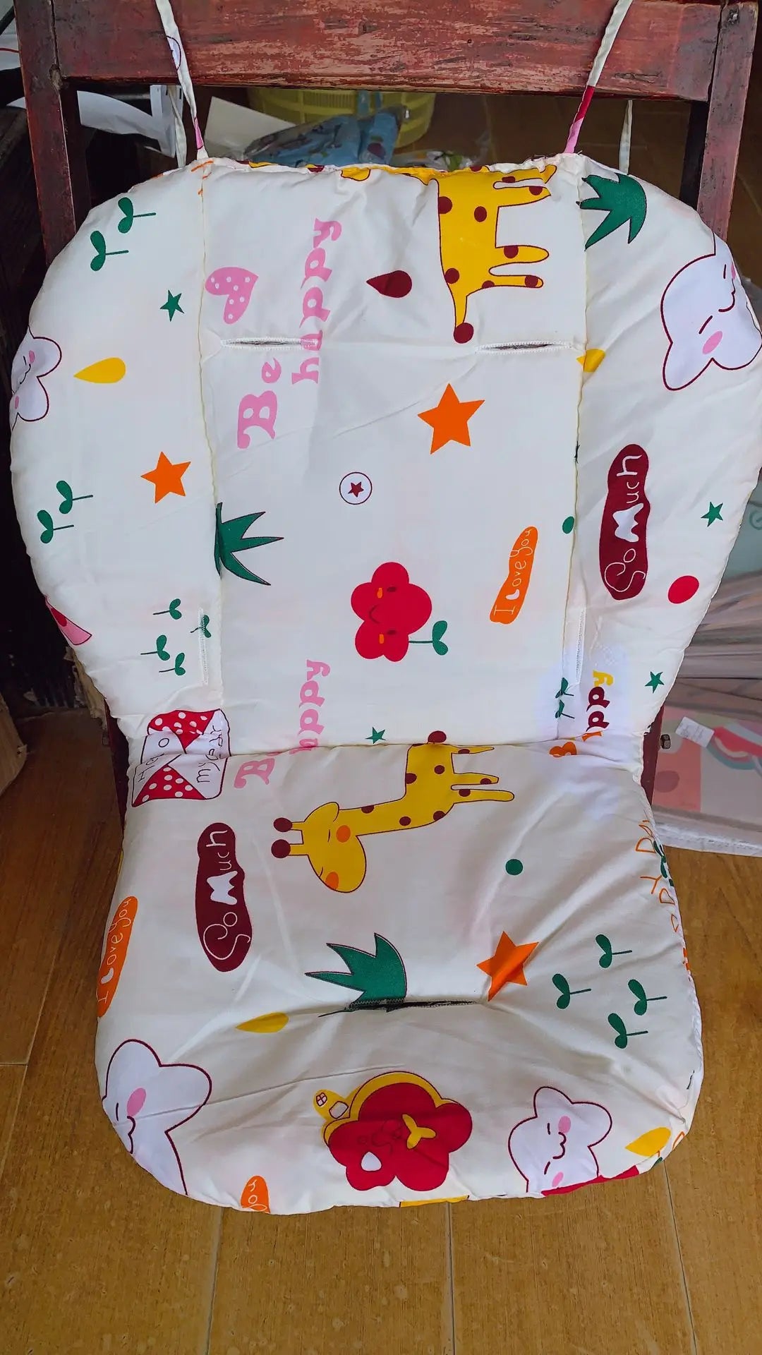 Baby Kids Highchair Cushion Pad Mat Booster Seats Cushion Pad Mat Feeding Chair Cushion Pad Stroller Cushion Mat Cotton Fabric