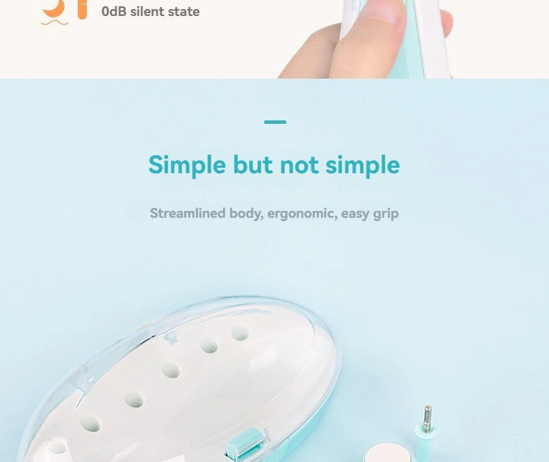 Baby Nail Grinder Electric Six-in-one Multi-head Anti-scratch Children Anti-meat Nail Clipping Manicure Suit Portable