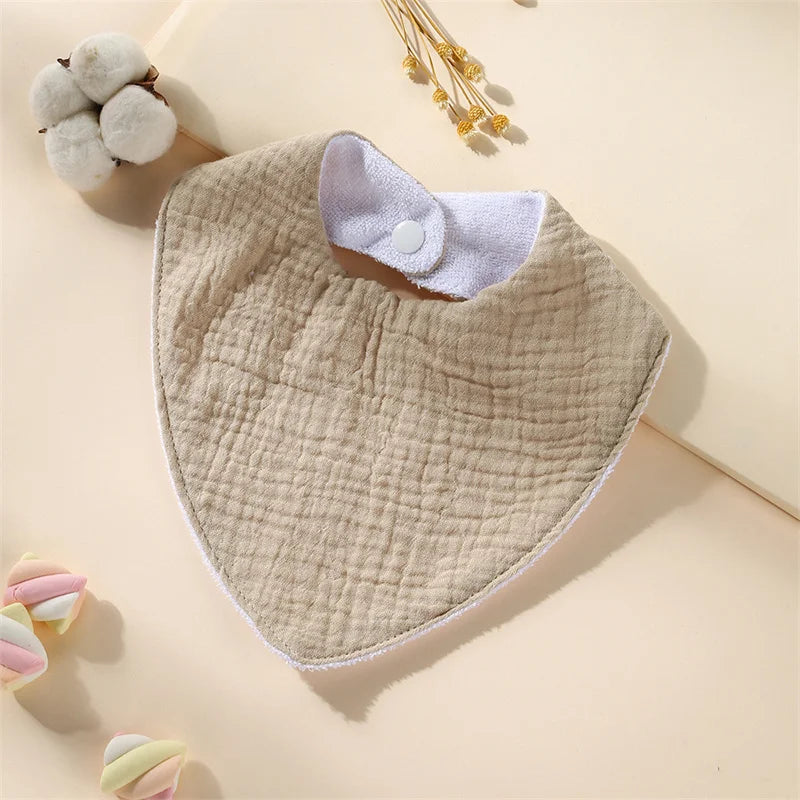 New Baby Cartoon Animal Triangle Bib Pure Cotton Waterproof Boy Girl Kid Printed Saliva Towel Newborn Infant Anti Spitting Cloth