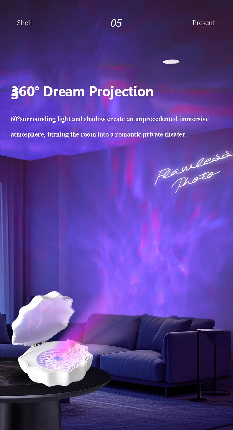 Portable Retro Bluetooth Speaker White Noise Sleep Aid Bluetooth Soundbar with Colorful Projection Light Wireless Music Player