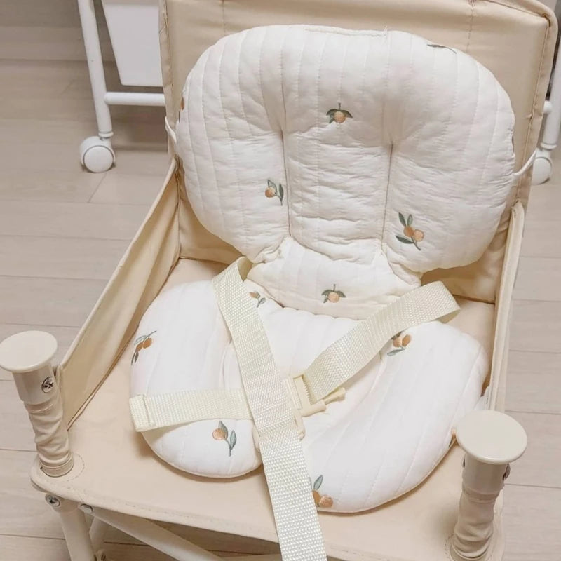 Thicked Baby High Chair Cushion Cartoon Print Baby Cushion Dinning Chair Pad Soft & Breathable Infant Stroller Mat A2UB