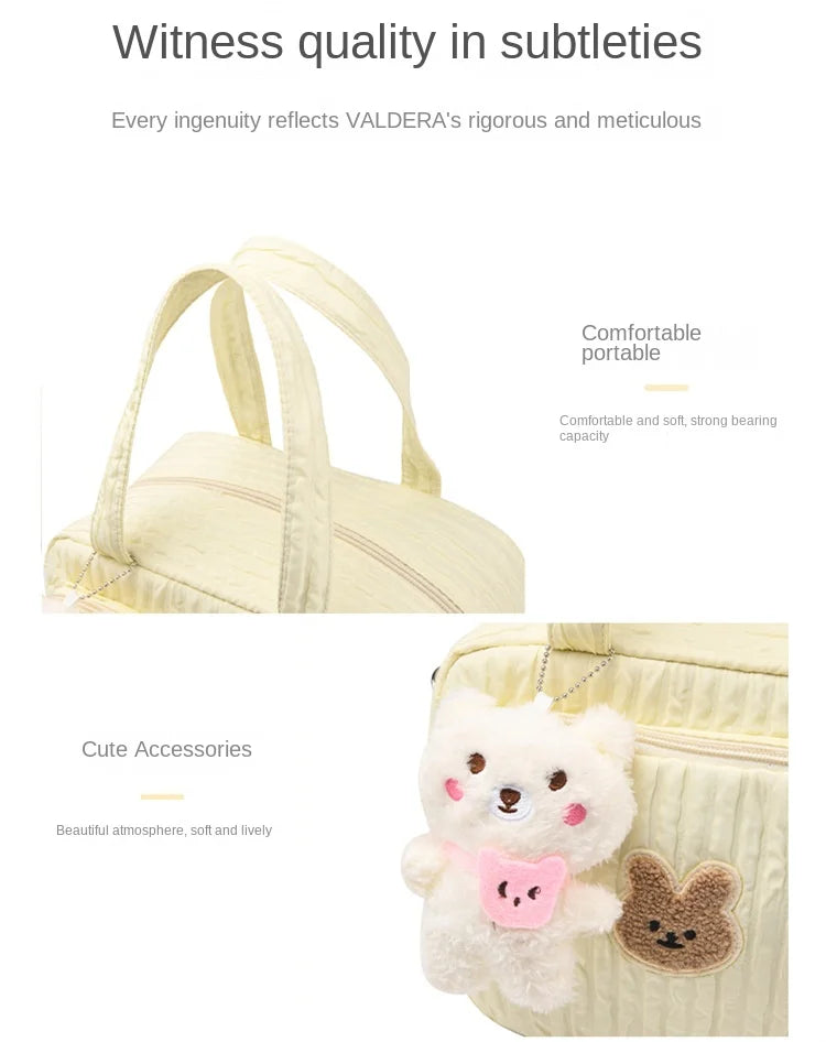 Baby Diaper Bags Maternity Mommy Bag Portable Multi-function Large Capacity Quilted Mom Travel Tote Bottle Storage with Pendant
