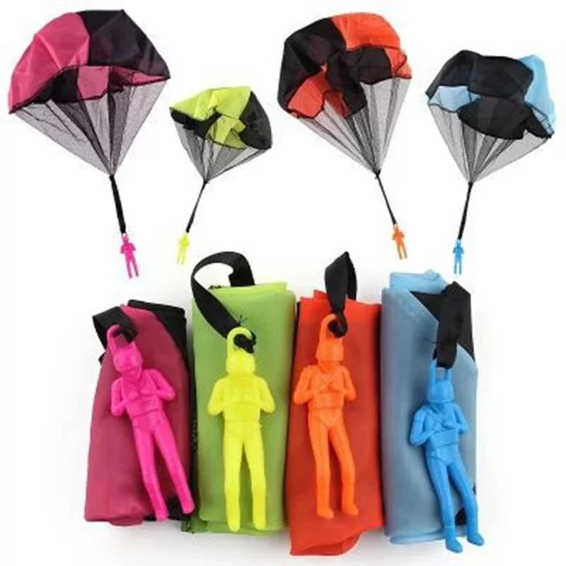 4Pc Hand Throwing Parachute Children Mini Parachute Outdoor Beach Toy Educational Parent Child Entertainment Toys