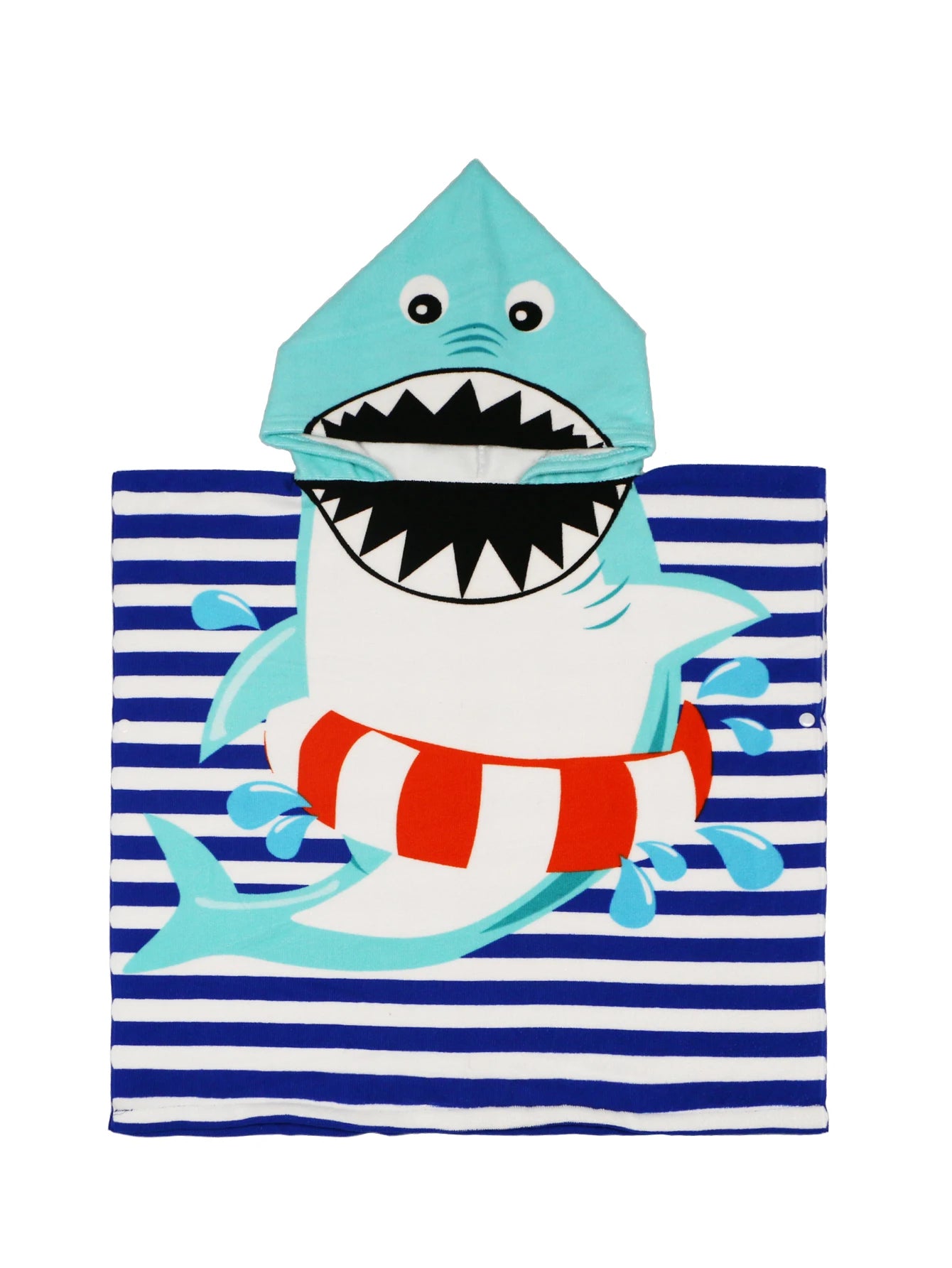 80-130cm Kids Hooded Bath Beach Poncho Towels Baby Quick Dry Bathrobe Child Cartoon Poncho Towels Microfiber Swim Cover-ups