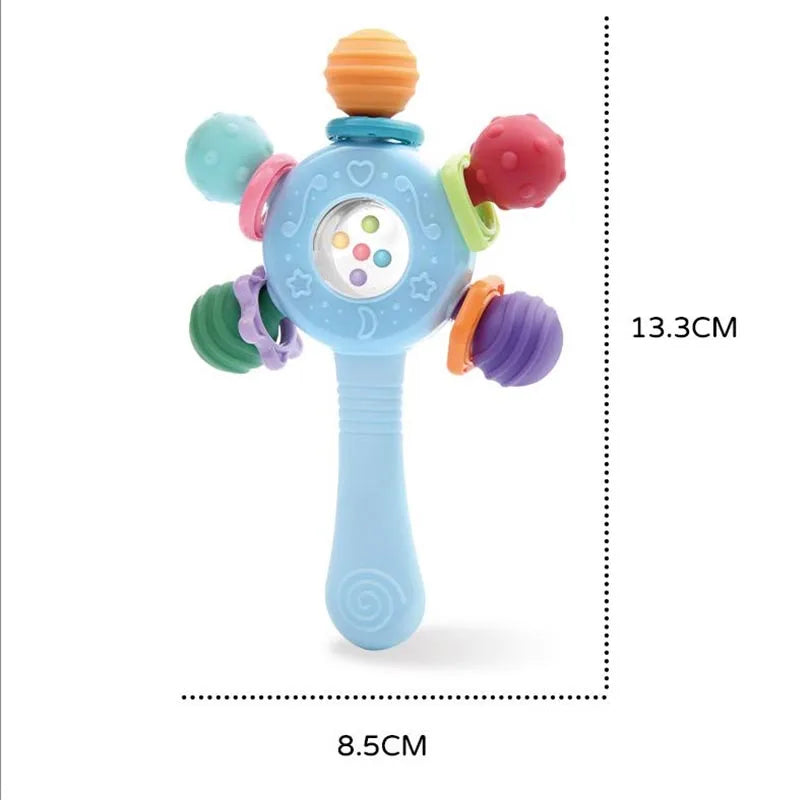 Baby Development Toys 0 6 12 Months Sensory Baby Teether Rattle Hand Grip Toys Soft Teething Educational Toys Games For Babies