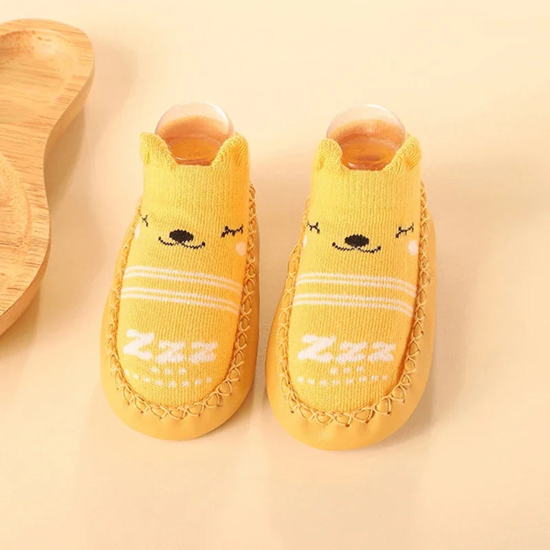 2025 New Born Baby Socks with Rubber Soles Infant Baby Girls Boys Shoes Spring Autumn Baby Floor Socks Anti Slip Soft Sole Sock