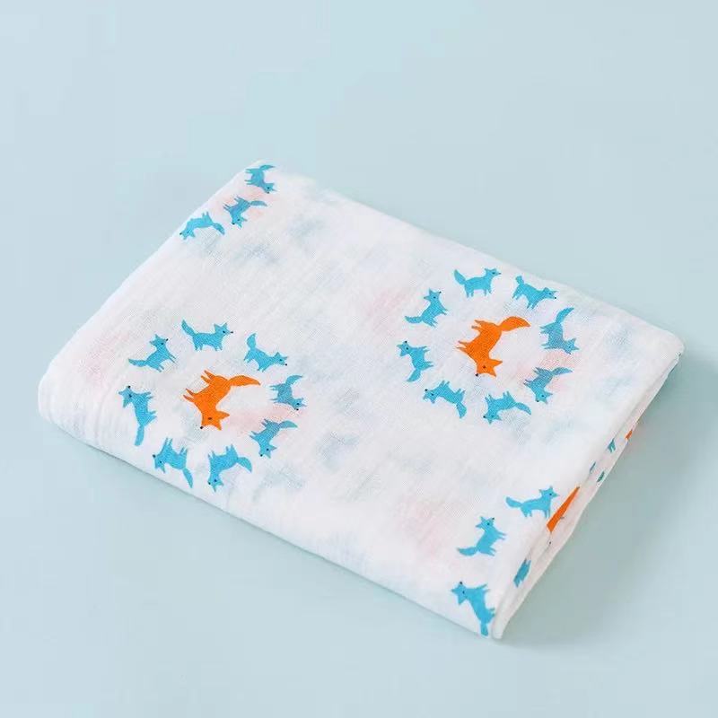 Baby Bath Towel Kids Bathrobe Child Blanket Wrap for Newborn Infant Toddler Boys Girls Gauze Cotton 110*110cm
