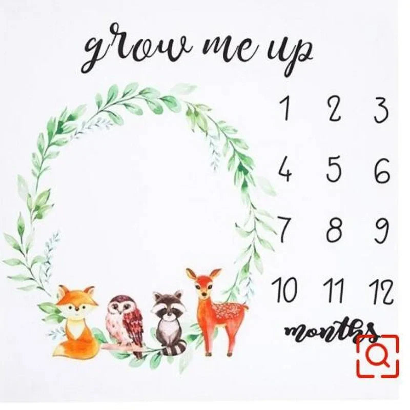 Background Blankets Play Mat Baby Milestone Photo Props Calendar Boy Girl Newborn Photography Props Cloth Photo Accessories