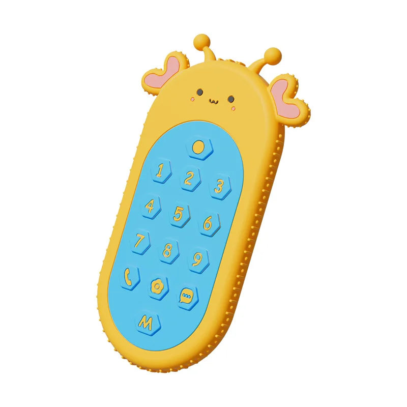 Baby Toys 0 12 Months Silicone Teething Toy Remote Control Shape Bear Teether Chew Toys Relief Teeth Gum Sensory Toys for Babies