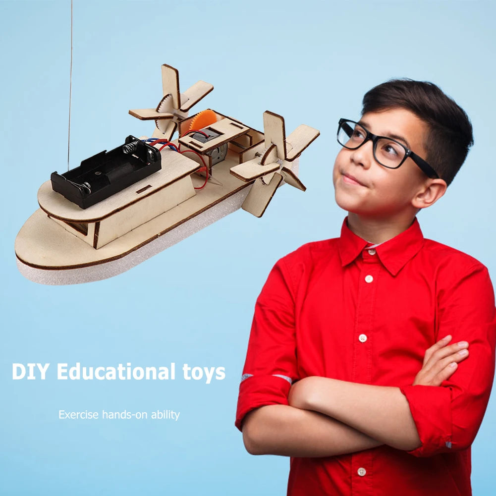 Kids DIY Science Toy Educational Scientific Experiment Puzzle Toys 3D Assemble Car Boat Model Physics School STEM Projects Kit