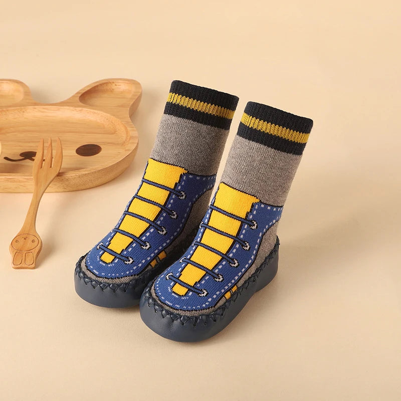 2025 New Born Baby Socks with Rubber Soles Infant Baby Girls Boys Shoes Spring Autumn Baby Floor Socks Anti Slip Soft Sole Sock