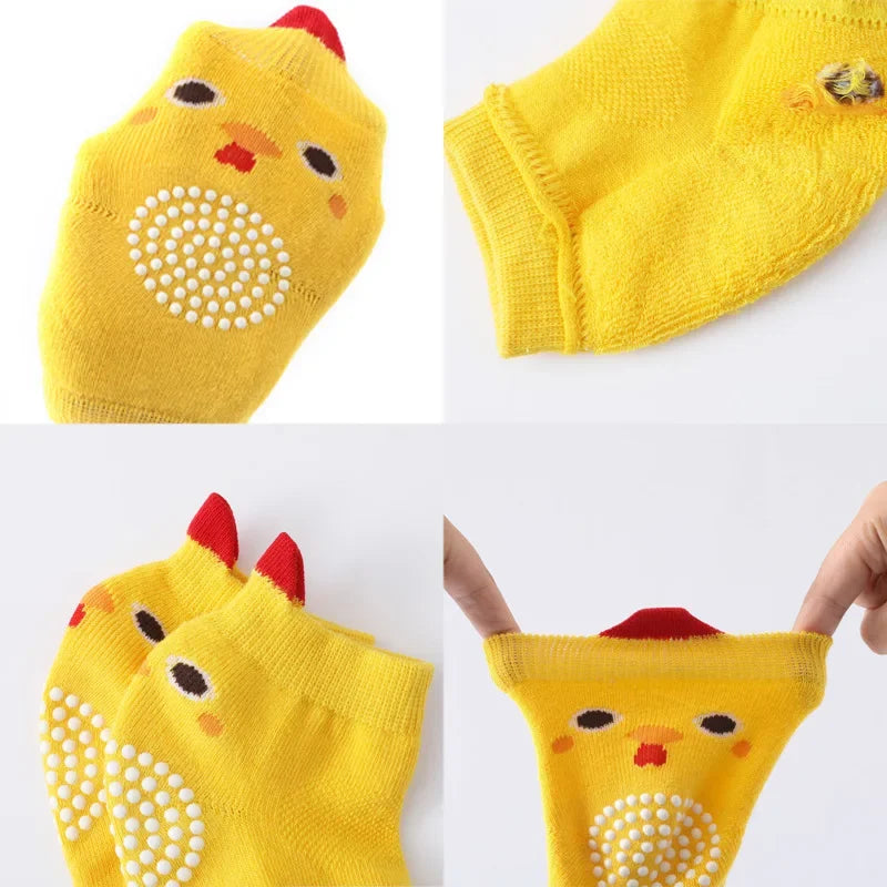 0-3 Years Cotton Baby Knee Pad Girls Boys Anti-slip Knee Pads Newborn Protector Crawling Elbow Cushion Kid Leging Kneecaps