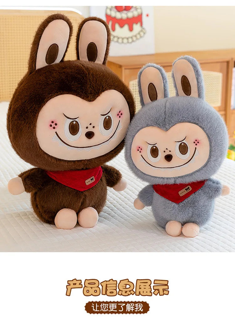 Rabbit Labubu Plush Toy Cartoon Cute Doll Cloth Doll Childrens Accompany Sleeping Soft Plush Pillow Doll Birthday Gift Kids Toys
