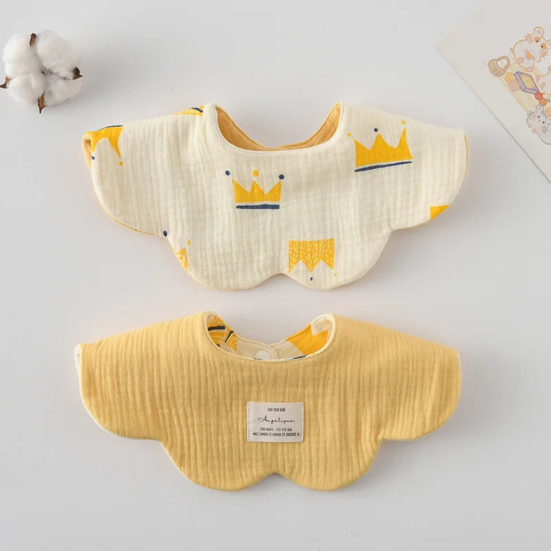 New Cute Cotton Baby Feeding Drool Bib Infants Two-sided Usable Saliva Towel Soft Burp Cloth For Newborn Toddler Kids Bibs