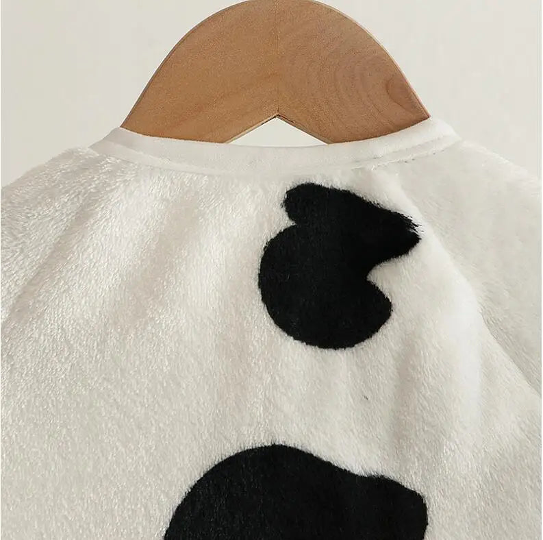 Coral Velvet Pajamas For Boys Girls Thick Flannel Onesies Toddles Warm Jumpsuits Kids Cartoon Blanket Autumn Winter Sleepwear
