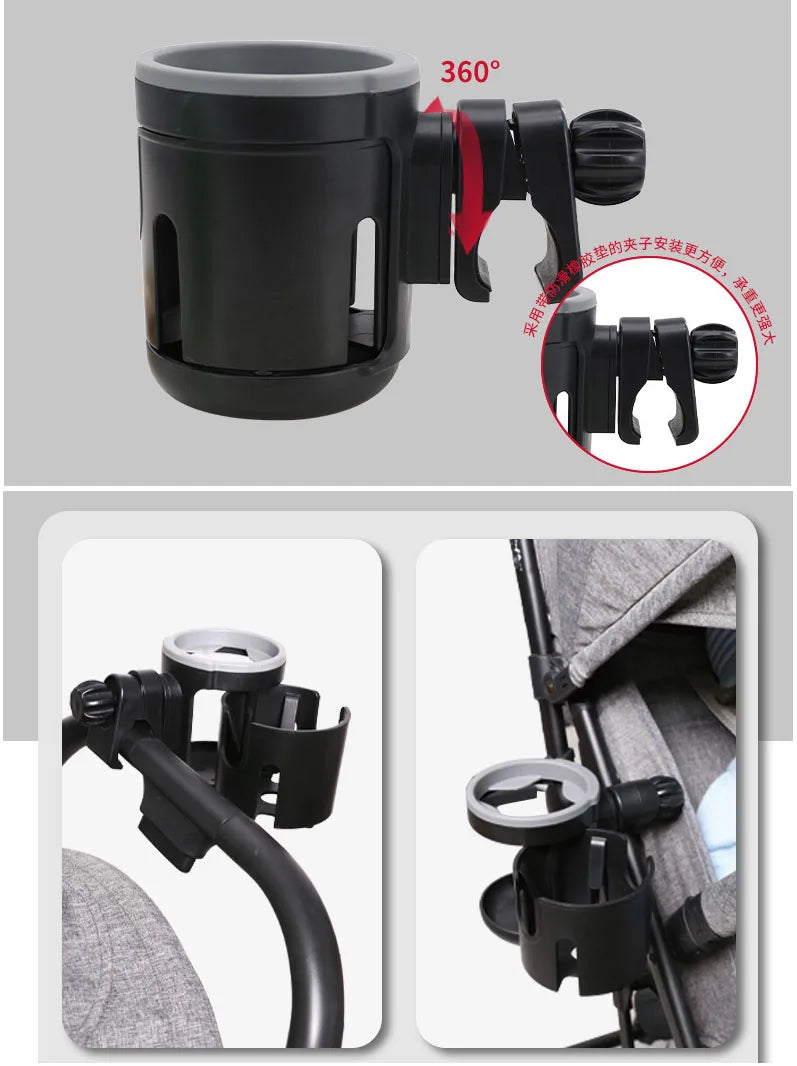Baby Stroller Accessories coffee Cup Holder universal tricycle pram Water Bottle mobile phone and drink holder wheelchair cart