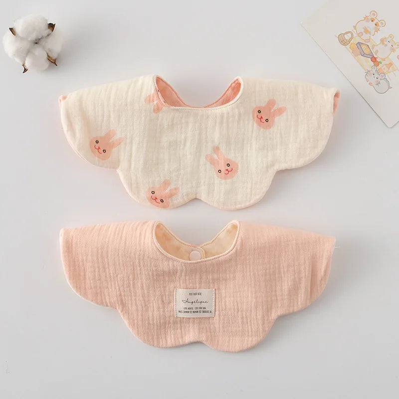 New Cute Cotton Baby Feeding Drool Bib Infants Two-sided Usable Saliva Towel Soft Burp Cloth For Newborn Toddler Kids Bibs