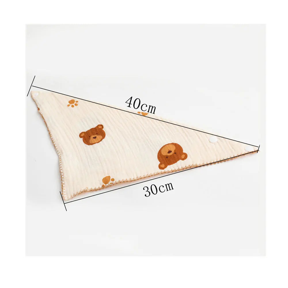 Baby Cotton Bibs Triangle Soft Lace Burp Cloth Saliva Towel Apron Bandana Scarf for Boys Girls Feeding Drool Bib Korean Style