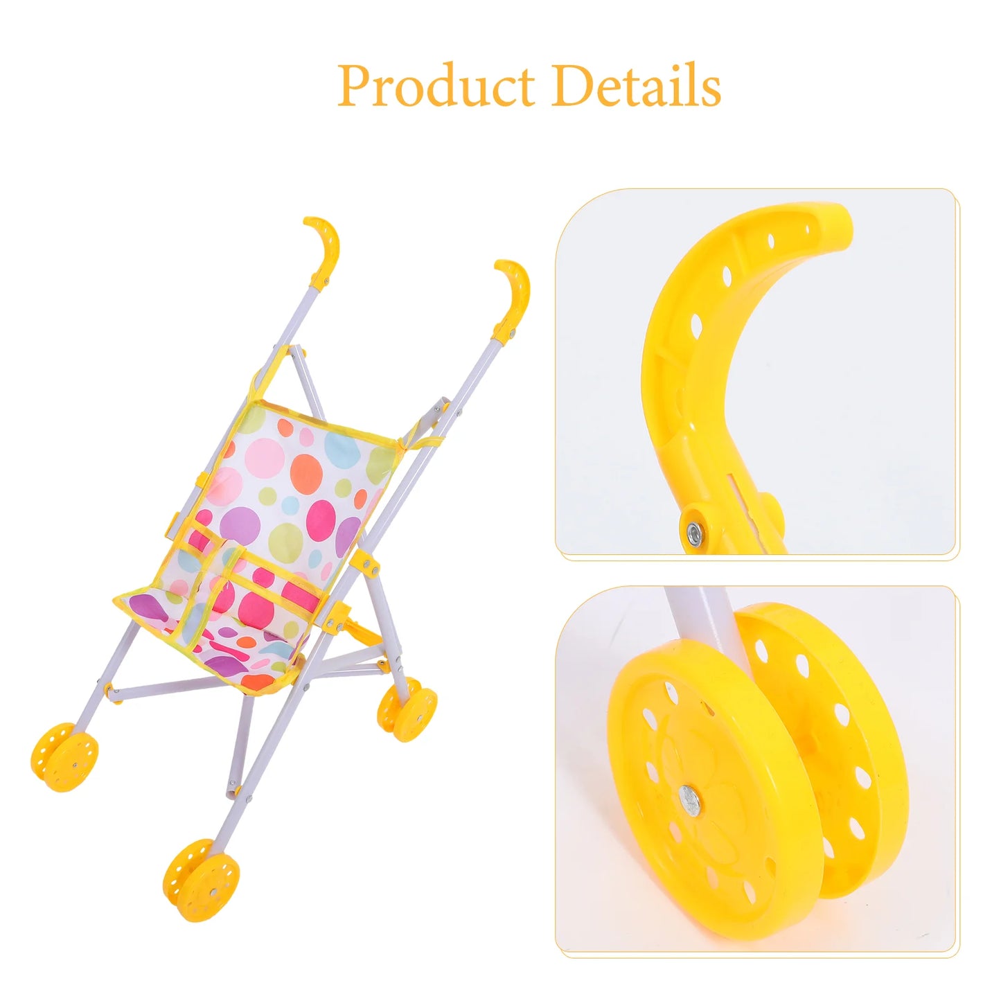 Accessories Trolley Toy Travel Baby Pretend Abs Foldable with Stroller