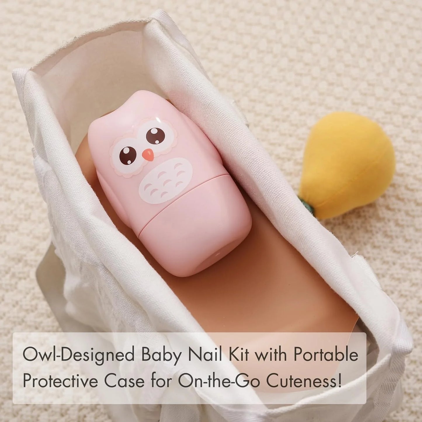 Baby Nail Kit, 4-in-1 Baby Nail Care Set with Cute Case, Baby Nail Clippers, Scissors, Nail File & Tweezers, Baby Manicure Kit