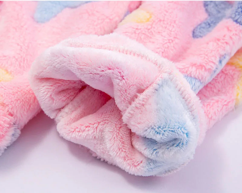 Kids Onesie Boys Girls Long Sleeve Flannel Pajamas Children Winter Cartoon Pyjama Baby Sleepwear 1-4 Years Sleeping Bag
