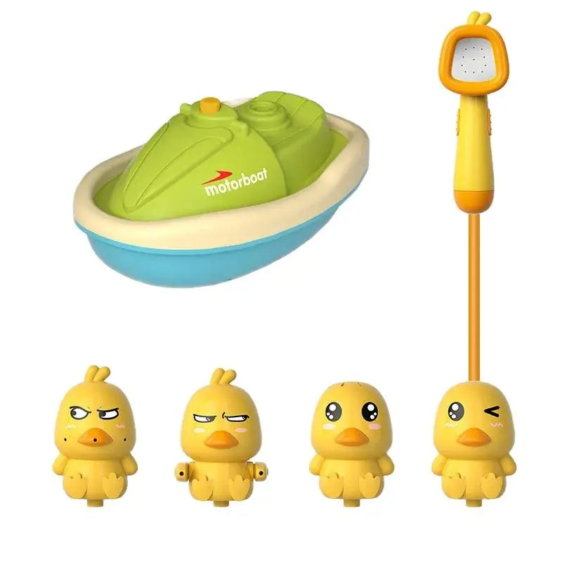 Baby Shower Bathroom Water Playing Little Yellow Duck Flower Shower Divine Device Water Spray Water Playing Toy