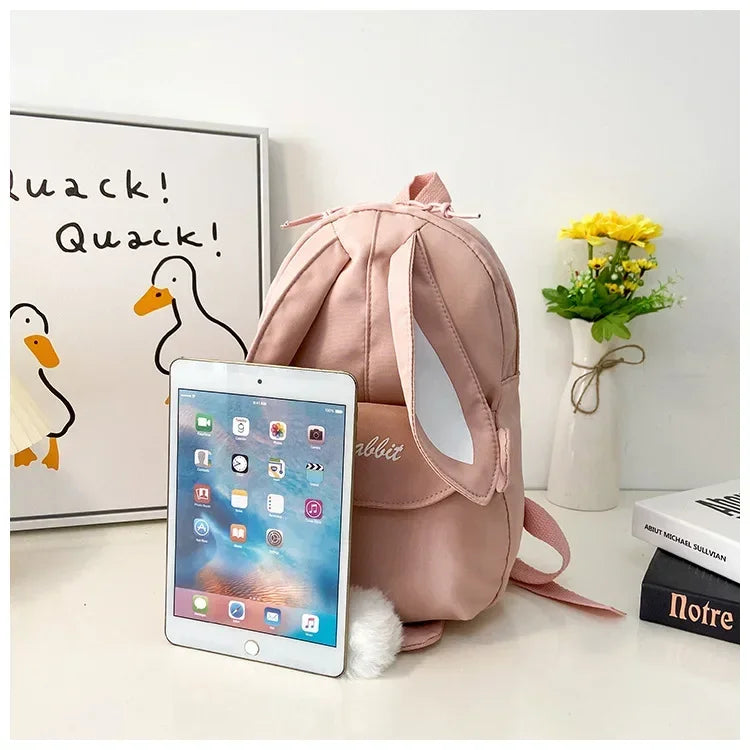 Fashion Children School Bags Bunny Portable Backpacks Kids Travel Rucksacks Cute Boys and Girls School Book Backpack Chest Bag