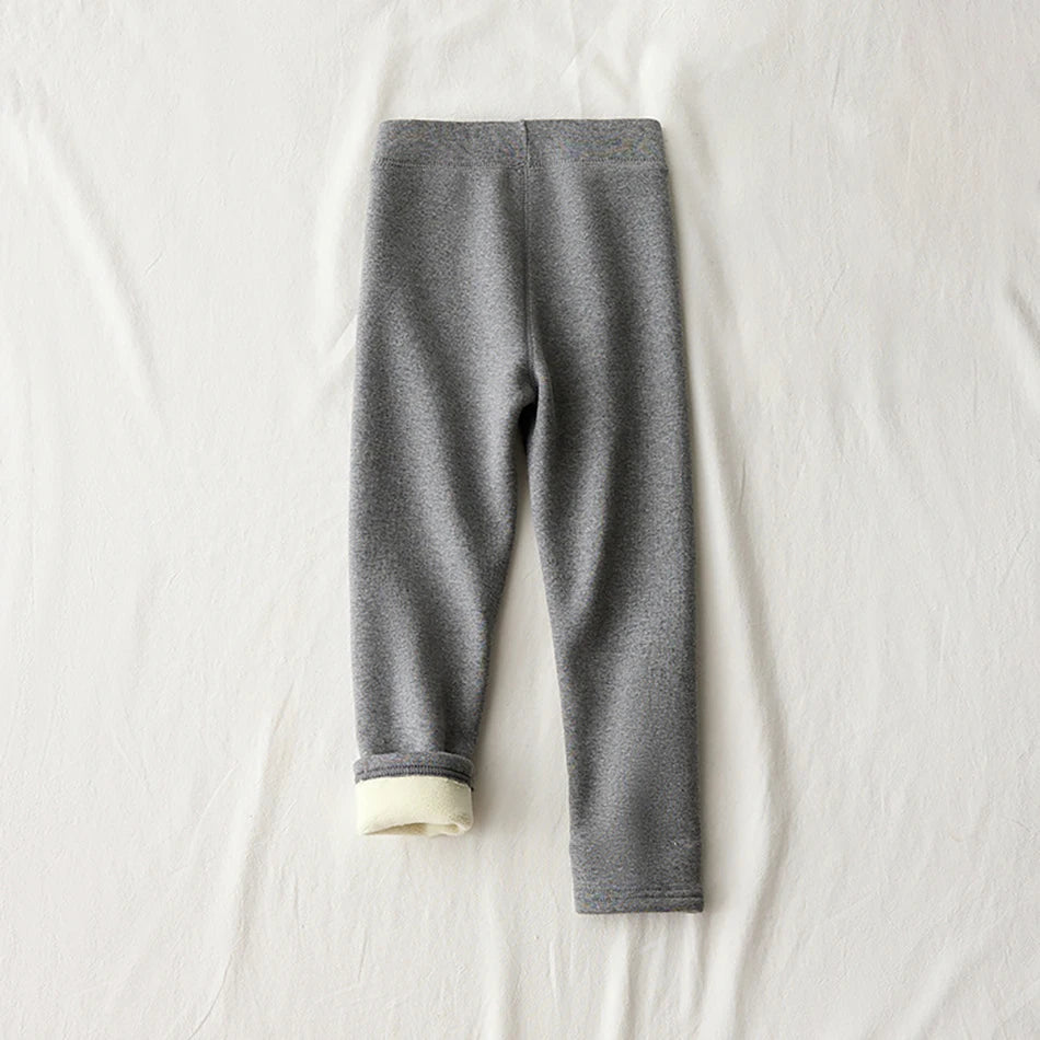Thickened and Warm Girls Winter Fleece Long Pants Children Comfort Soft Leggings Kids Fashion Outerwear Bottoms School Clothes