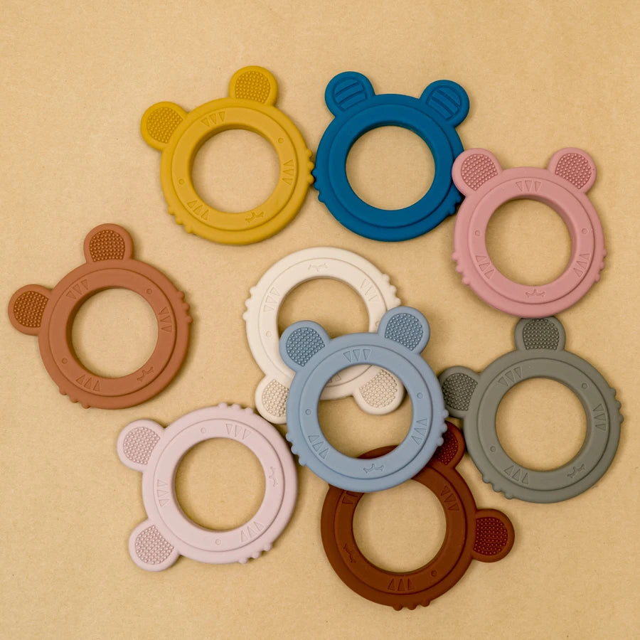 1Pcs Baby Teether Silicone Toy BPA Free Cartoon Rabbit Nursing Teething Gifts Baby Health Molar Chewing Newborn Accessories Toy