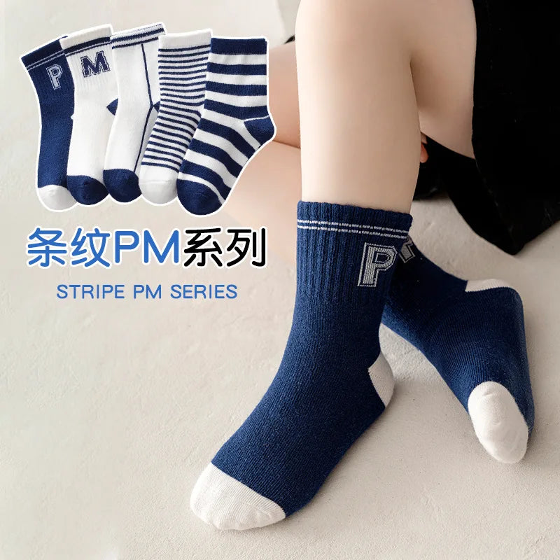 1-9T Kids Boys Girls Socks Autumn Cozy Sock Cute Bear Pattern Cotton Socks Children