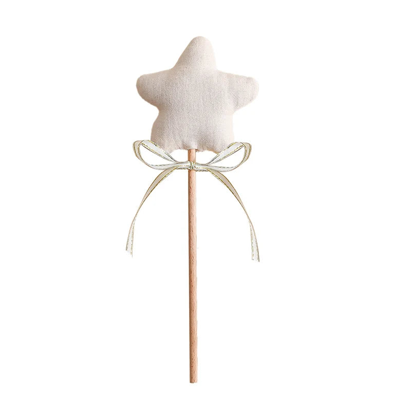 1PC Baby Rattle Toy Beech Wooden Star Wooden Magic Wand Wood Teething Rodent Nursing Accessories Montessori Toys Play Gym Toy
