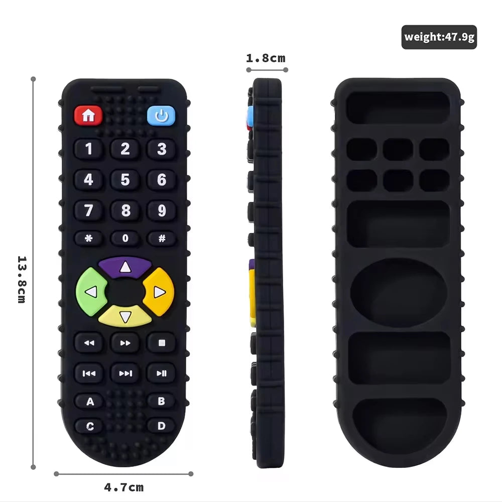 Baby Toys 0 12 Months Silicone Teething Toy Remote Control Shape Bear Teether Chew Toys Relief Teeth Gum Sensory Toys for Babies