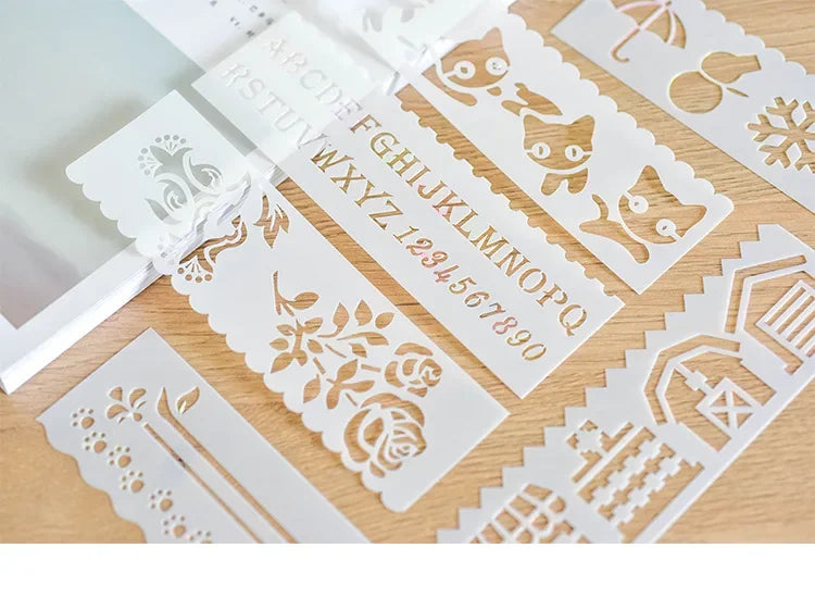 Journamm Finger Painting Kit Drawing Stencils Colorful Inkpad DIY Scrapbooking Creative Stationery Paint Tool School Supplies