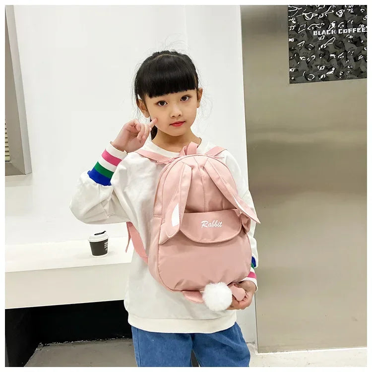 Fashion Children School Bags Bunny Portable Backpacks Kids Travel Rucksacks Cute Boys and Girls School Book Backpack Chest Bag