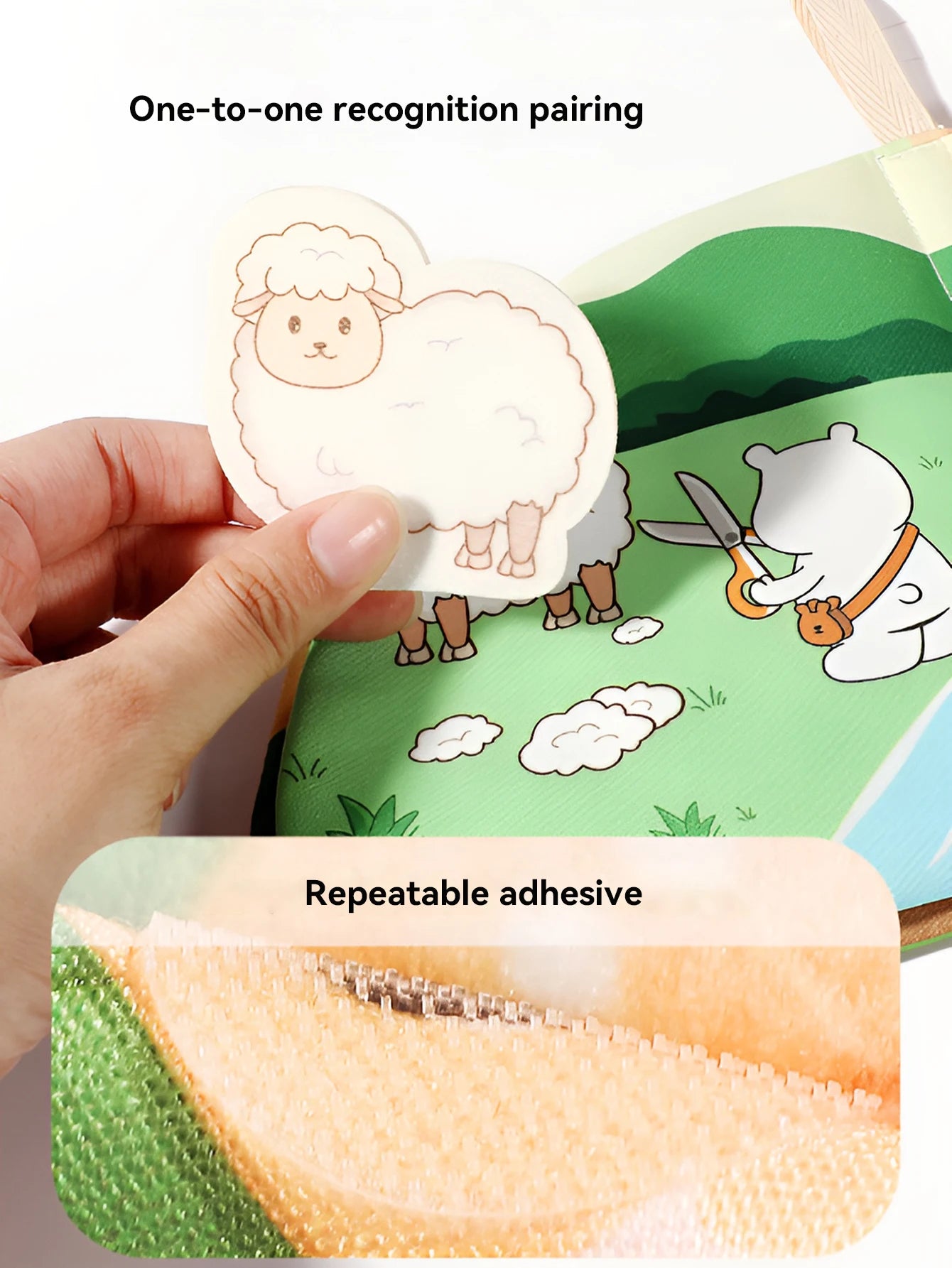Children's tear book baby cloth book toy picture matching can tear paste repeatedly tear paste cloth art