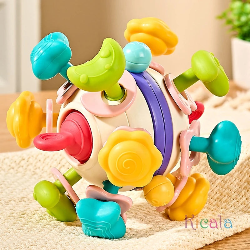 Baby Sensory Teething Toys Teethers for Babies 0 3 6 9 12 18 Months Infant Chew Rattles Toys Newborn Toddler Montessori Toy