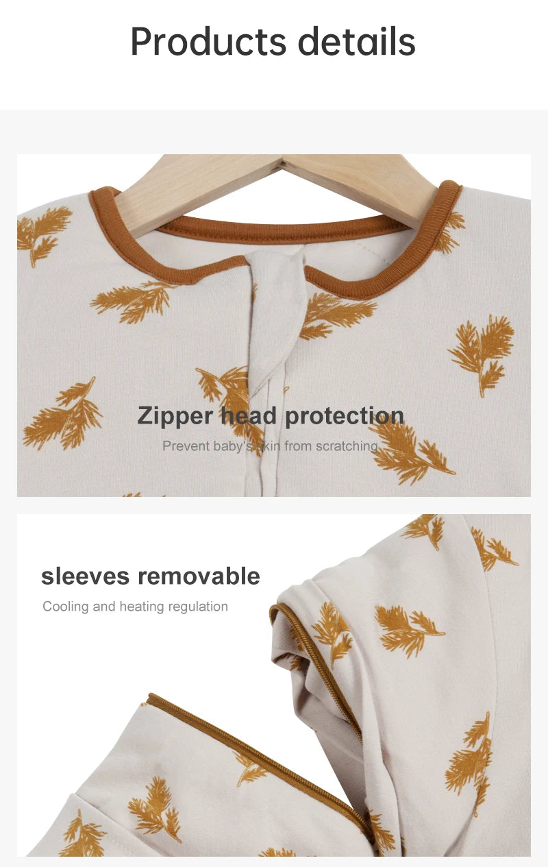 Sleeping Bag For Babies 0-24Months Thicker Winter Sleep Sack Removable Sleeves Kids Anti-Kick Prevent Cold Baby Blanket 3.5Tog