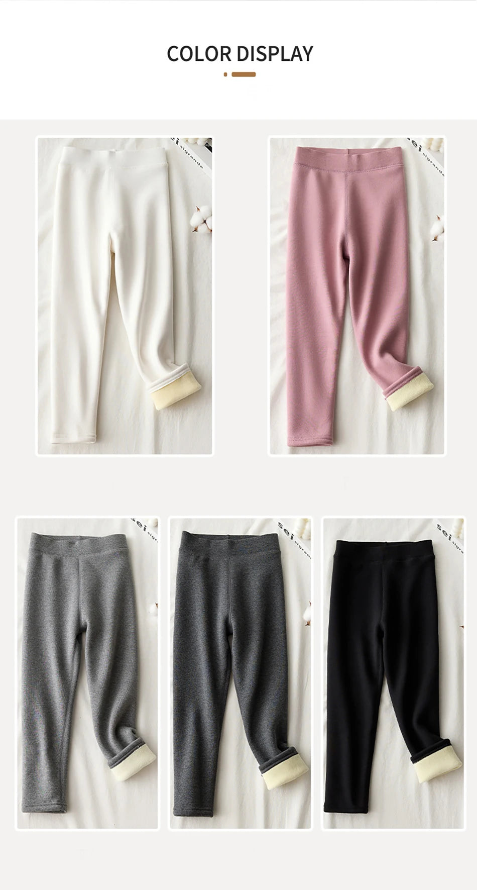 Thickened and Warm Girls Winter Fleece Long Pants Children Comfort Soft Leggings Kids Fashion Outerwear Bottoms School Clothes