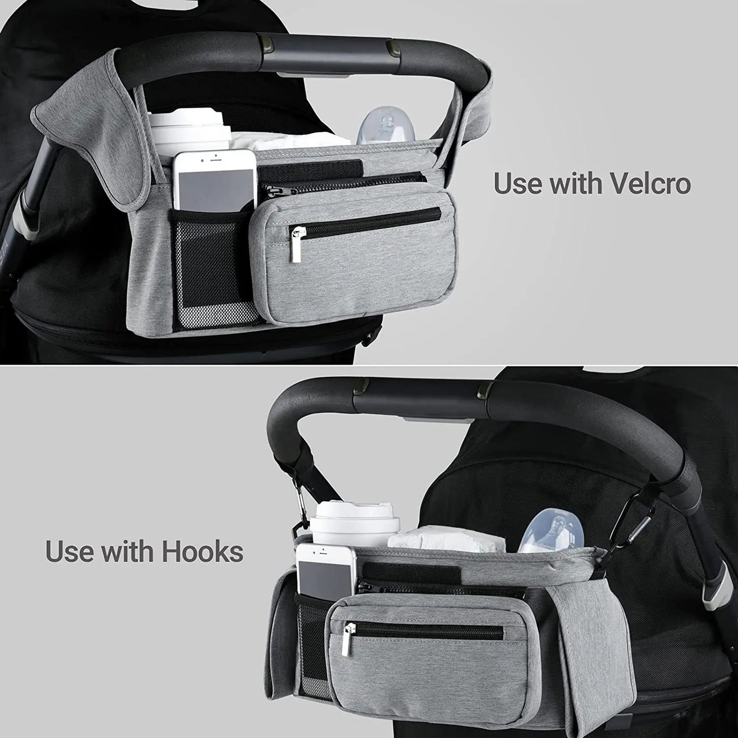 Baby Stroller Storage Bag Mummy Large Capacity Travel Hanging Bag Phone Bottle Holder Pram Diaper Bags Baby Stroller Accessories