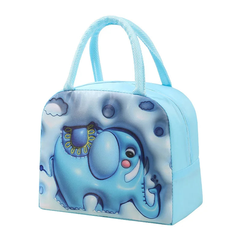 Kids Lunch Bag for School Portable Thermal Bag Children Cartoon Insulated Lunch Bag Cooler Bento Pouch Dinner Container Handbags