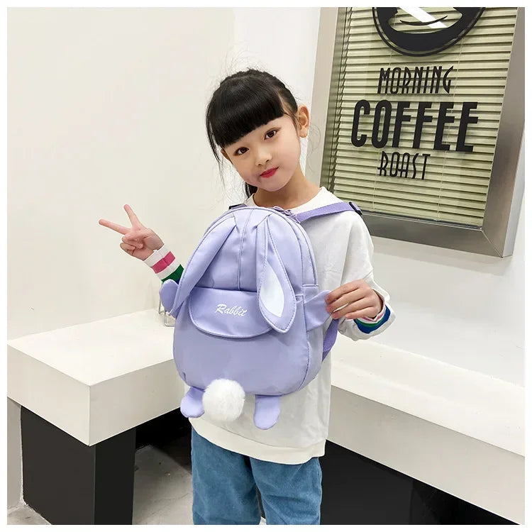Fashion Children School Bags Bunny Portable Backpacks Kids Travel Rucksacks Cute Boys and Girls School Book Backpack Chest Bag