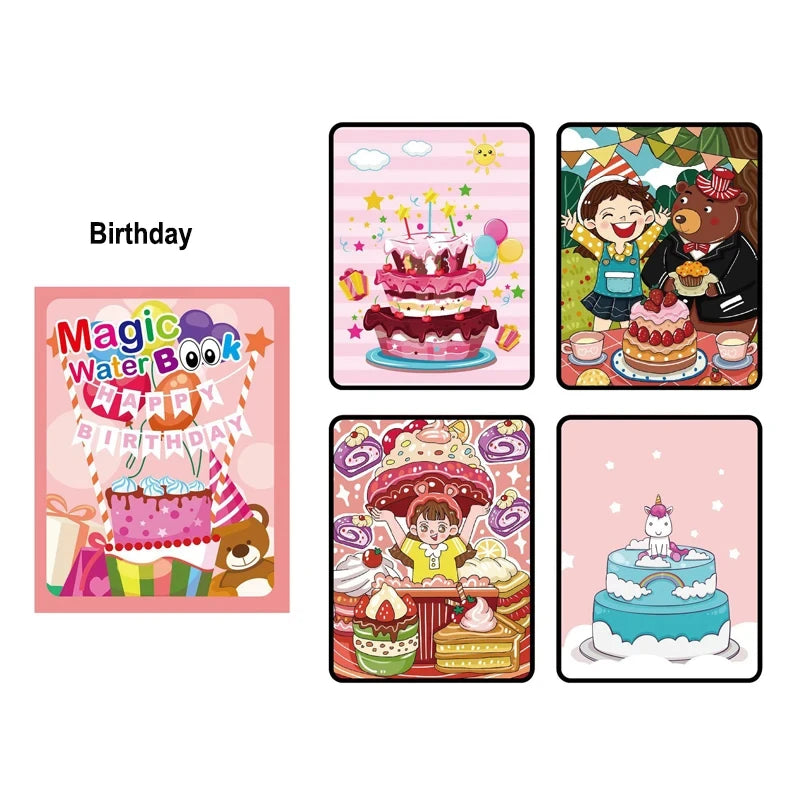 Coloring Books Baby Magic Water Book Montessori Educational Toys Children 1 Year Reusable Painting Kids Games