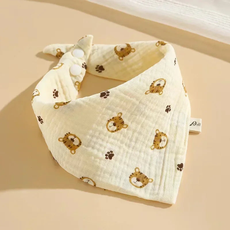 New Baby Cotton Soft Soothe Appease Square Towels Infant Color Matching Bandana Handkerchief Muslin Burp Cloths Feeding Bibs
